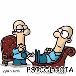 a cartoon of a man sitting in a chair with a speech bubble saying " entonces usted la ama "