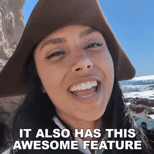 It Also Has This Awesome Feature Michelle Khare GIF - It Also Has This Awesome Feature Michelle Khare It Has Incredible Feature GIFs