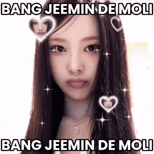 a girl with long hair and hearts in her hair is wearing a necklace and earrings .
