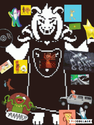 a collage of images with a sticker that says piecollage