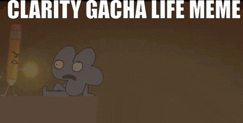 a clarity gacha life meme poster with a silhouette of a person