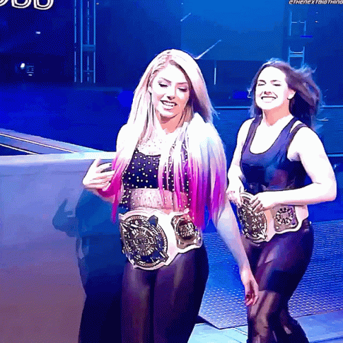 Alexa Bliss Nikki Cross GIF - Alexa Bliss Nikki Cross Womens Tag Team Champions GIFs