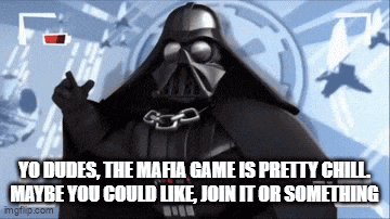 darth vader is giving the middle finger in a star wars scene