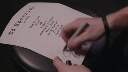 Ed Sheeran: Get Set 2 (Set List) GIF - Ed Sheeran Autograph GIFs