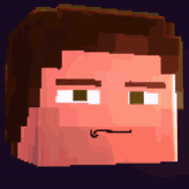 a pixel art of a man 's face with a smile on it