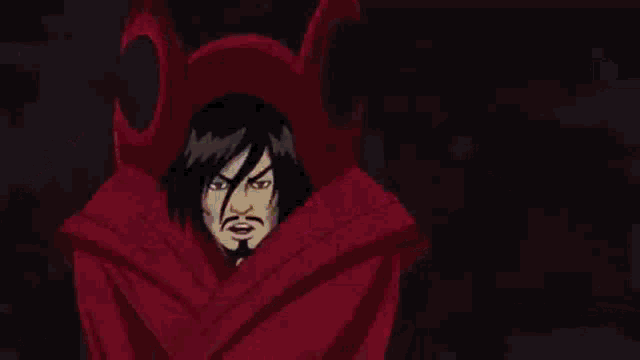 a cartoon character is flying through the air with his arms outstretched and a red cape .