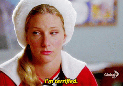 Glee Brittany Pierce GIF - Glee Brittany Pierce Im Terrified GIFs