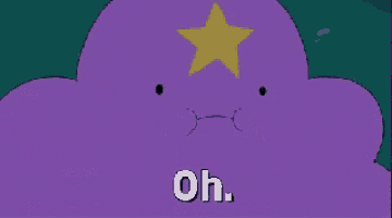 a purple cartoon character with a yellow star on its head says glob