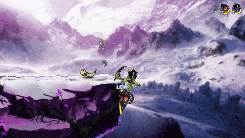 a video game screen shows a character named lem fighting another character