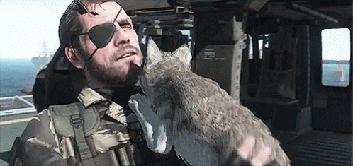 Puppy Licks - Metal Gear Solid V GIF - Metal Gear Solid V Video Game GIFs