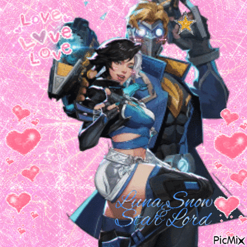 a picture of a man and a woman with the words love love love