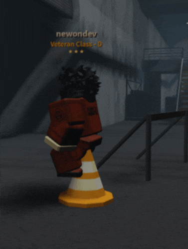 a video game character with the name newondev on it