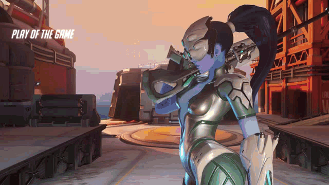 a screenshot of a video game with the words play of the game on the bottom