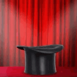 a top hat with a purple light coming out of it .