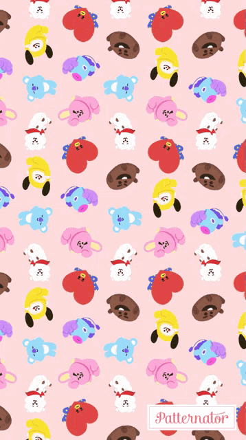 a pink background with a pattern that says patternator on the bottom right