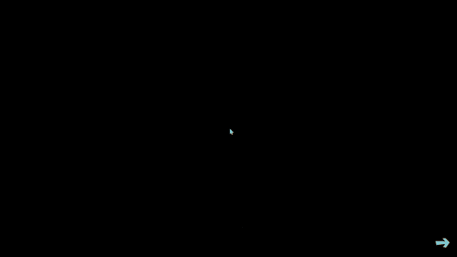 a blue background with an arrow pointing right