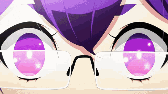 a close up of a person 's eyes with glasses