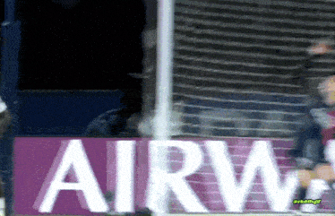 a sign that says airw on it in white