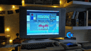 a computer monitor displaying the music system firebird software