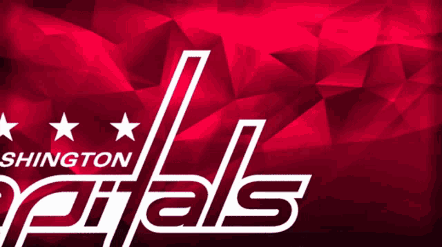 a washington capitals logo with a red background