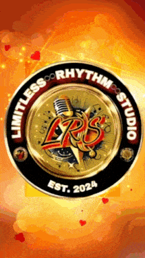a logo for limitless rhythm studio shows a microphone