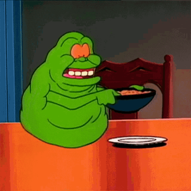 Eating Slimer GIF - Eating Slimer Ghostbusters GIFs