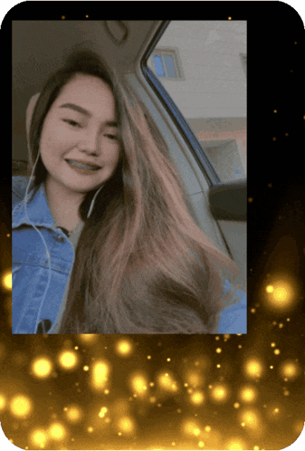 a picture of a girl with long hair and braces
