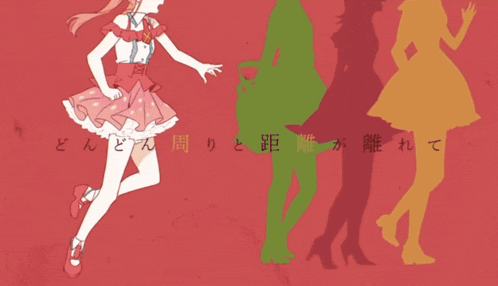a drawing of a girl in a pink dress with chinese writing