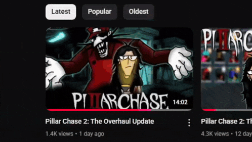 a screenshot of a video titled pillar chase 2