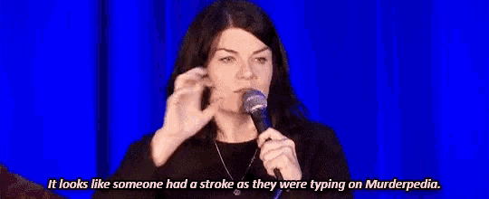 two women are talking into microphones and one of them says it looks like someone had a stroke
