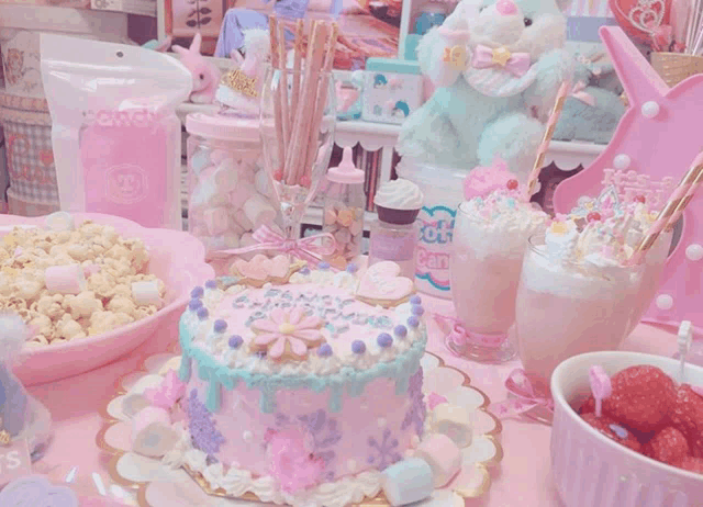 a cake with fancy written on it sits on a table