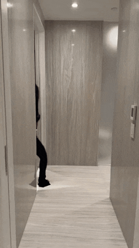 a person crawling down a set of stairs with a light behind them