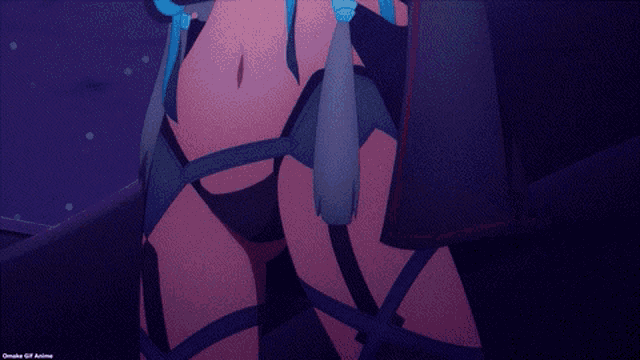 a close up of a woman 's stomach in a purple background