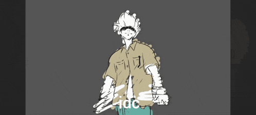 a black and white drawing of a person with the word tac on the bottom right