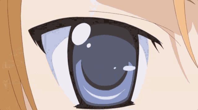 a close up of a anime character 's eye