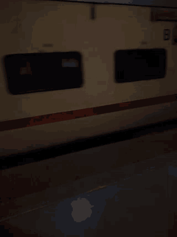 a blurred image of a door with a red line