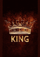 a king logo with a crown and the word king