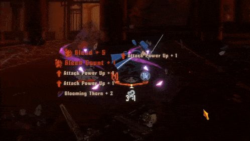 a screenshot of a video game with punition on the top left