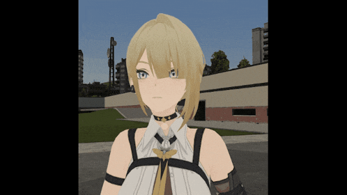 a computer generated image of a girl with blonde hair