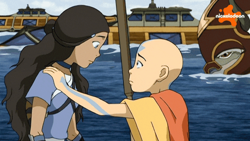 a cartoon of a boy and a girl with nickelodeon written on the bottom right