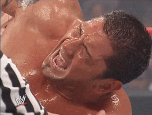 Batista Batista Pain GIF - Batista Batista Pain Batista Painful Face GIFs