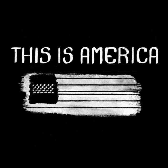 a black background with the words " this is america "