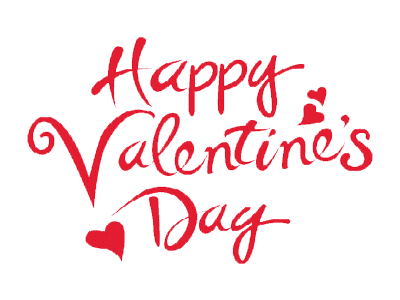 a happy valentine 's day greeting with red hearts
