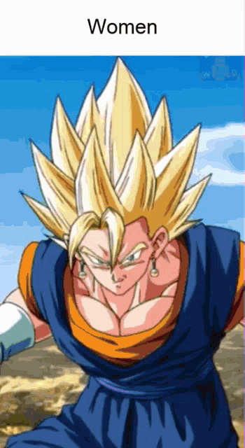 a picture of a cartoon character with the word women below it