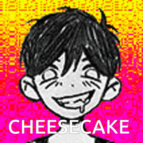 a black and white drawing of a boy with cheesecake written on the bottom .