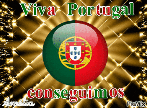 a poster that says " viva portugal conseguimos "