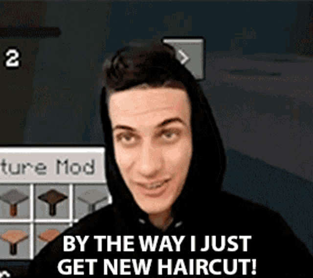 By The Way I Just Get New Haircut Moosecraft GIF - By The Way I Just Get New Haircut Moosecraft New Haircut GIFs