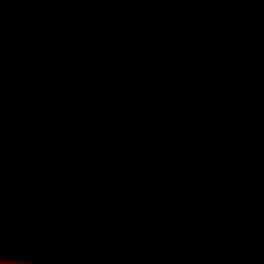 a cartoon character in a red and black costume is dancing in the dark .