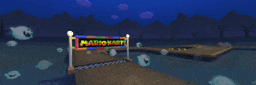 a sign that says mariokart on it