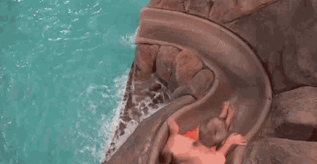 Water Slide Going Down The Slide GIF - Water Slide Going Down The Slide Splash GIFs